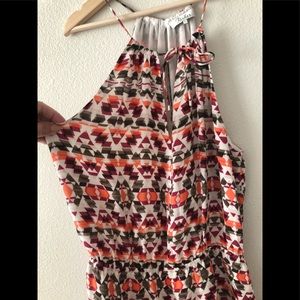 Parker silk halter mini dress